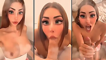 German Ahegao Babe Gets Her Mouth Filled With Cum