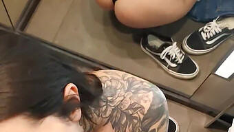 Tattooed Milf Gets Her Mouth Fucked In Public