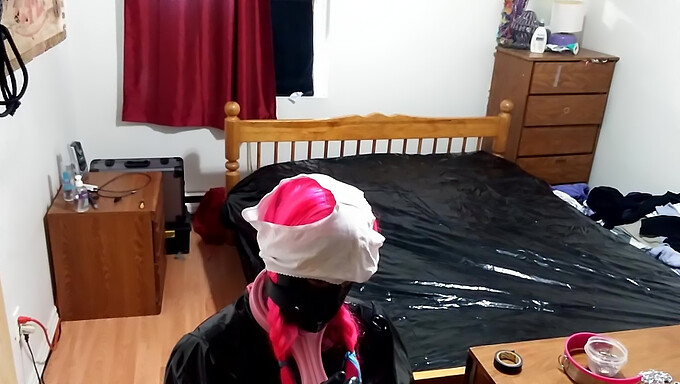 Sissy Maid'S Solo Play With Bondage And Dildo