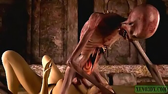 سکس خشن با یک هیولای کارتونی در Monster Porn Horrors 3d