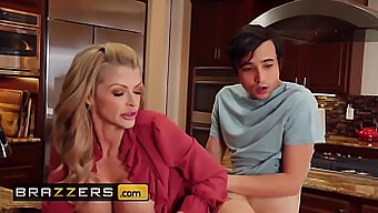 Milf With Big Natural Tits And Huge Boobs Gets Fucked By Her Son'S Friend In This Brazzers Video