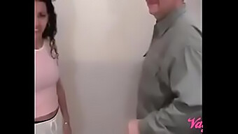 Dutch Grandpa'S Petite Arab Teen Gets A Cumshot