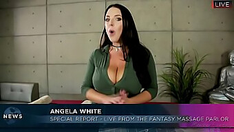 女同性恋lena Paul和angela White在感性的按摩中探索他们的欲望