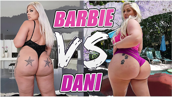 Interraciale Rondborstige Schonen: Ashley Barbie Vs. Mz Dani In Een Grote Tieten Showdown