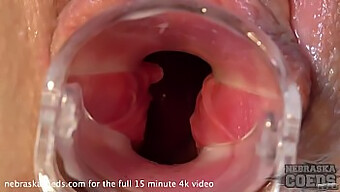 European Teen'S Real Pussy Gaped And Peed On By Speculum