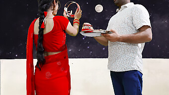 Married Indian Girl Gives Oral Pleasure To Her Husband On Karva Chauth