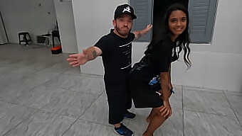 Brazilian Beauty Seduces And Fucks With A Midget