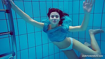 Russian Teen Marusia'S Underwater Swimwear Play