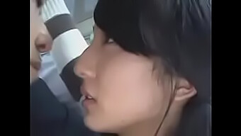 Japanese Teen (18+) Gets Naughty On A Bus