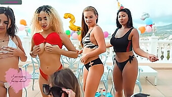 Bikini Party With Group Sex And Orgy