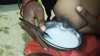 18-Year-Old Indian Boy Enjoys A Milk Show