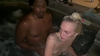 Interracial Hot Tub Fun With Daddy Panda