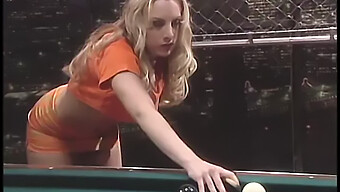 Busty Blonde With Big Natural Tits Gets Her Asshole Penetrated And Pool Stick Inserted